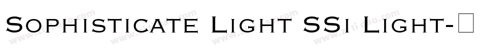 Sophisticate Light SSi Light字体转换